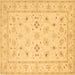 Square Machine Washable Persian Brown Traditional Rug, wshtr1552brn