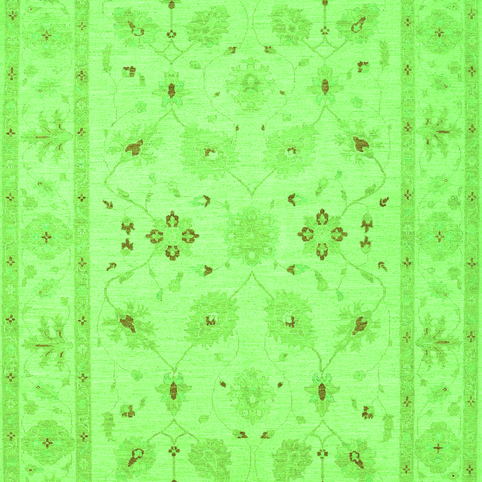 Serging Thickness of Machine Washable Persian Green Traditional Area Rugs, wshtr1552grn