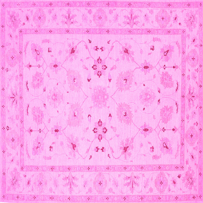 Square Persian Pink Traditional Rug, tr1552pnk