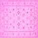 Square Persian Pink Traditional Rug, tr1552pnk