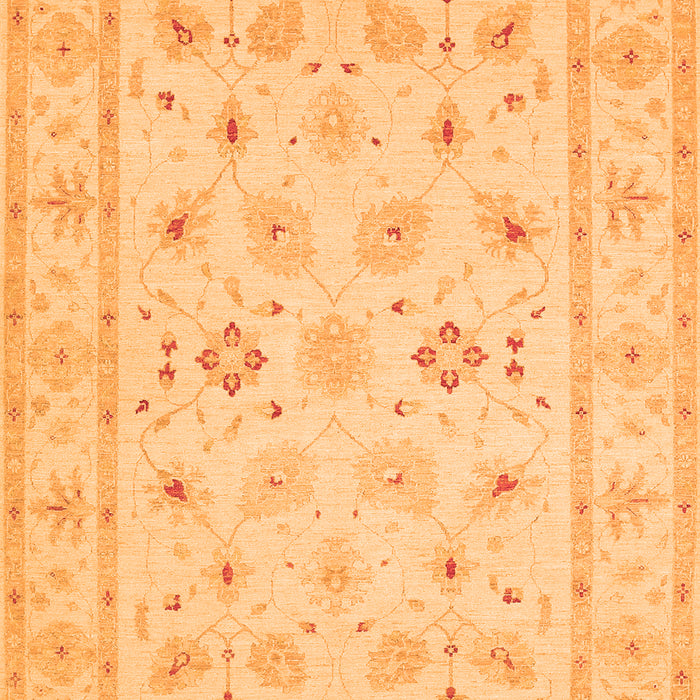 Serging Thickness of Machine Washable Persian Orange Traditional Area Rugs, wshtr1552org