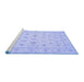 Sideview of Machine Washable Persian Blue Traditional Rug, wshtr1552blu