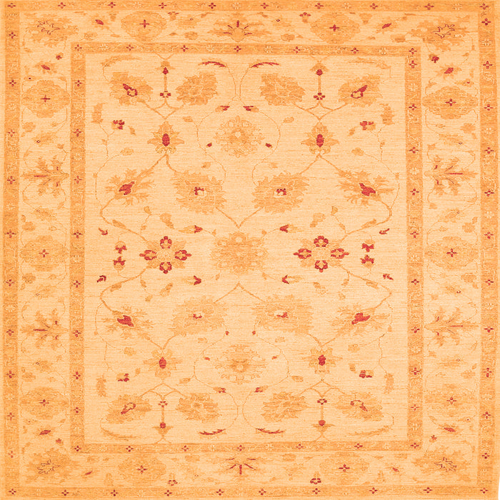 Serging Thickness of Persian Orange Traditional Rug, tr1552org