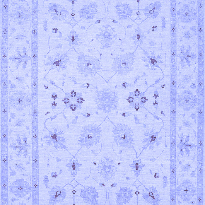 Machine Washable Persian Blue Traditional Rug, wshtr1552blu