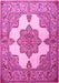 Machine Washable Persian Pink Traditional Rug, wshtr1553pnk