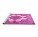 Sideview of Machine Washable Persian Pink Traditional Rug, wshtr1553pnk