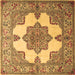 Square Persian Brown Traditional Rug, tr1553brn