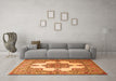 Machine Washable Persian Orange Traditional Area Rugs in a Living Room, wshtr1553org