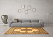 Machine Washable Persian Brown Traditional Rug in a Living Room,, wshtr1553brn