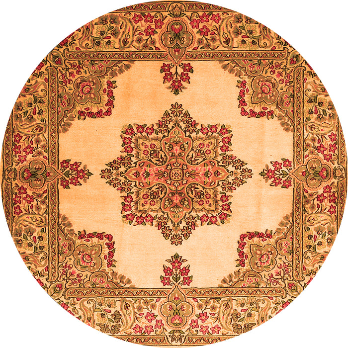 Square Persian Orange Traditional Rug, tr1553org