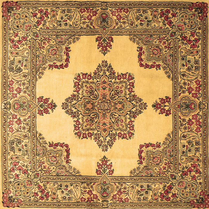 Square Machine Washable Persian Brown Traditional Rug, wshtr1553brn