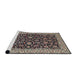 Sideview of Machine Washable Traditional Tan Brown Rug, wshtr1554