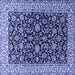 Square Persian Blue Traditional Rug, tr1554blu