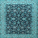 Square Machine Washable Persian Light Blue Traditional Rug, wshtr1554lblu