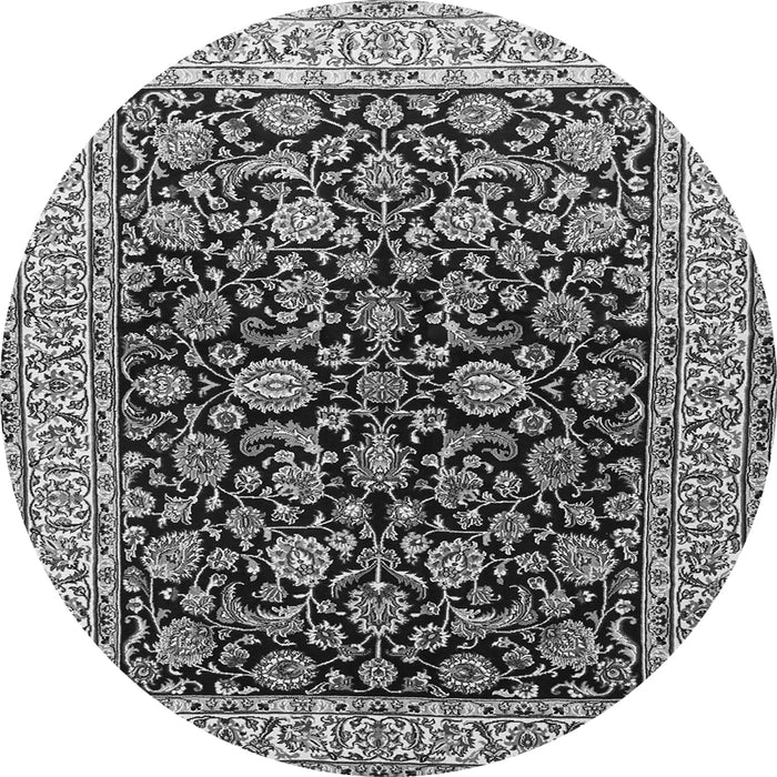 Square Persian Gray Traditional Rug, tr1554gry