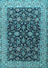 Machine Washable Persian Light Blue Traditional Rug, wshtr1554lblu