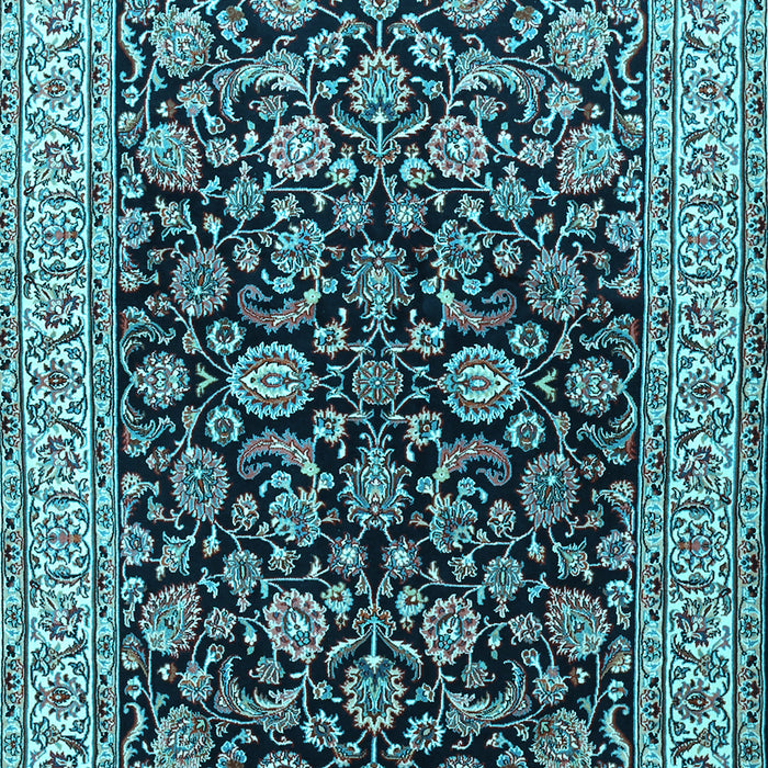 Machine Washable Persian Light Blue Traditional Rug, wshtr1554lblu