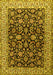 Machine Washable Persian Yellow Traditional Rug, wshtr1554yw