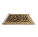 Sideview of Machine Washable Persian Brown Traditional Rug, wshtr1554brn