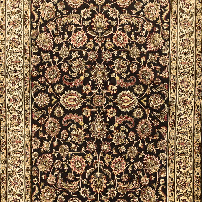 Machine Washable Persian Brown Traditional Rug, wshtr1554brn
