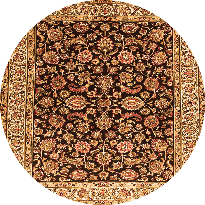 Square Persian Orange Traditional Rug, tr1554org
