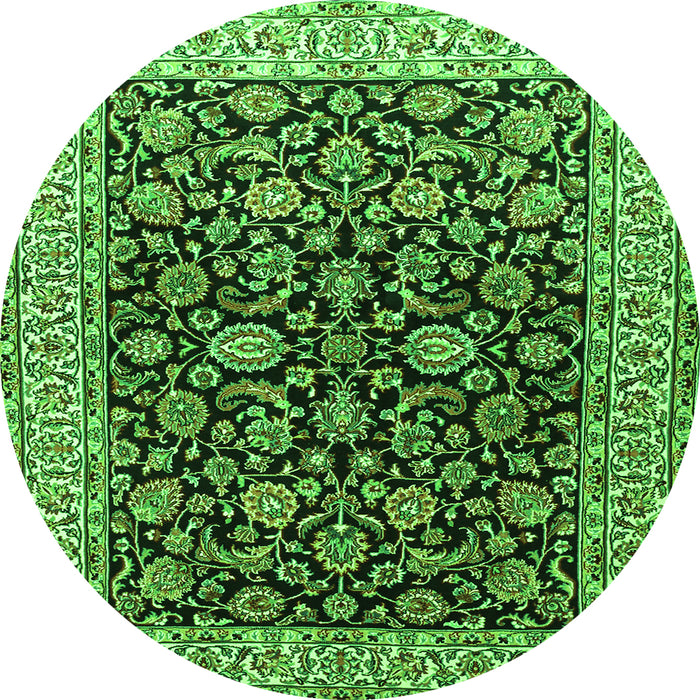 Machine Washable Persian Green Traditional Area Rugs, wshtr1554grn