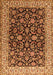 Serging Thickness of Machine Washable Persian Orange Traditional Area Rugs, wshtr1554org