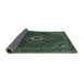 Sideview of Persian Turquoise Traditional Rug, tr1555turq