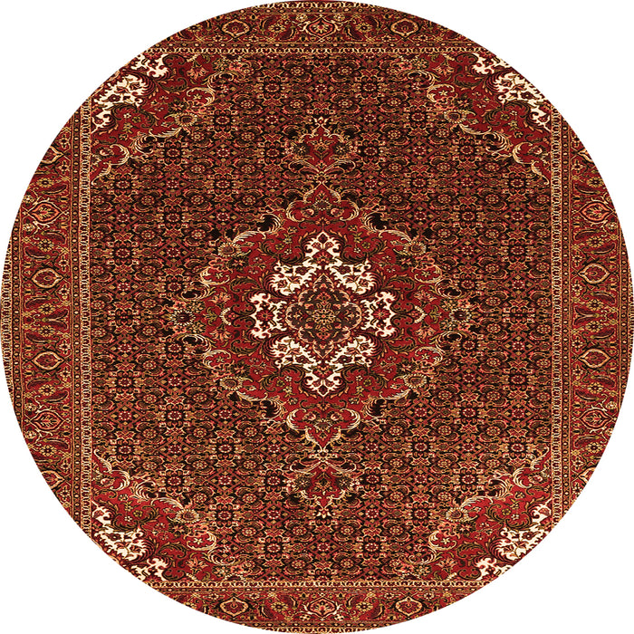 Machine Washable Persian Orange Traditional Area Rugs, wshtr1555org