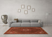 Machine Washable Persian Orange Traditional Area Rugs in a Living Room, wshtr1555org