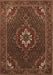 Machine Washable Persian Brown Traditional Rug, wshtr1555brn