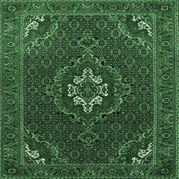 Square Persian Emerald Green Traditional Rug, tr1555emgrn