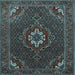 Square Machine Washable Persian Light Blue Traditional Rug, wshtr1555lblu