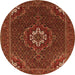 Square Persian Orange Traditional Rug, tr1555org