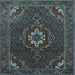 Square Persian Light Blue Traditional Rug, tr1555lblu