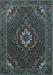 Machine Washable Persian Light Blue Traditional Rug, wshtr1555lblu