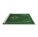 Sideview of Machine Washable Persian Emerald Green Traditional Area Rugs, wshtr1555emgrn