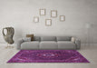 Machine Washable Persian Purple Traditional Area Rugs in a Living Room, wshtr1555pur