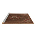 Sideview of Machine Washable Persian Brown Traditional Rug, wshtr1555brn