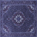 Square Persian Blue Traditional Rug, tr1555blu