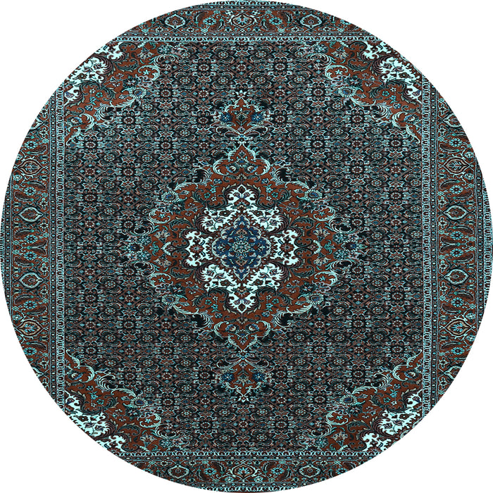 Round Persian Light Blue Traditional Rug, tr1555lblu