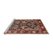 Sideview of Machine Washable Traditional Saffron Red Rug, wshtr1556