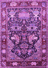 Animal Purple Traditional Rug, tr1556pur