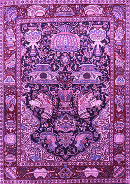 Animal Purple Traditional Rug, tr1556pur