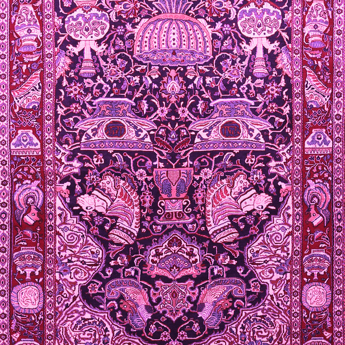 Machine Washable Animal Pink Traditional Rug, wshtr1556pnk