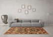Machine Washable Animal Brown Traditional Rug in a Living Room,, wshtr1556brn