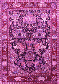 Animal Pink Traditional Rug, tr1556pnk