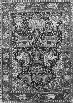 Animal Gray Traditional Rug, tr1556gry