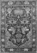 Animal Gray Traditional Rug, tr1556gry