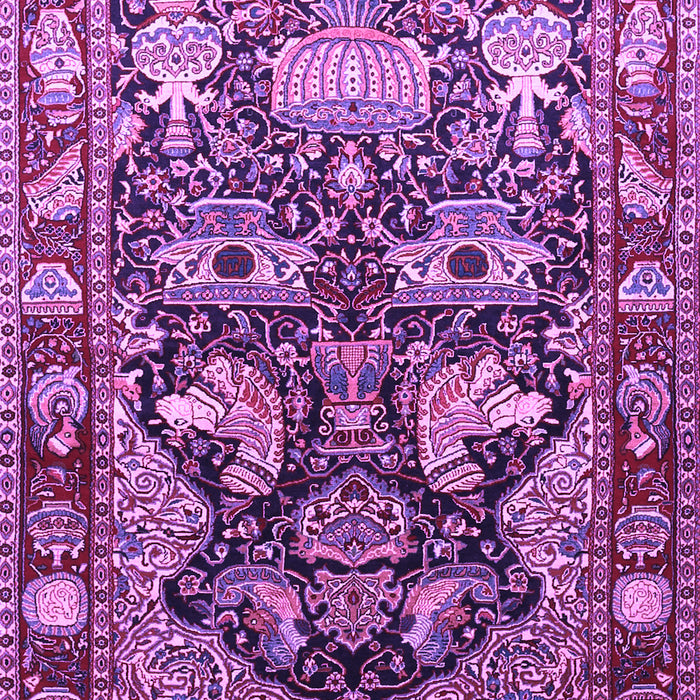 Machine Washable Animal Purple Traditional Area Rugs, wshtr1556pur